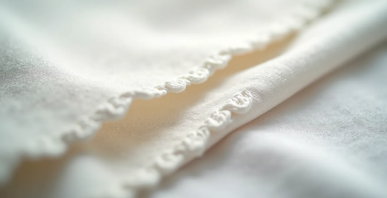 Gros plan photographique sur texture fine de tissus PVC et polyéthylène utilisés pour tentes de mariage, montrant détails et résistance